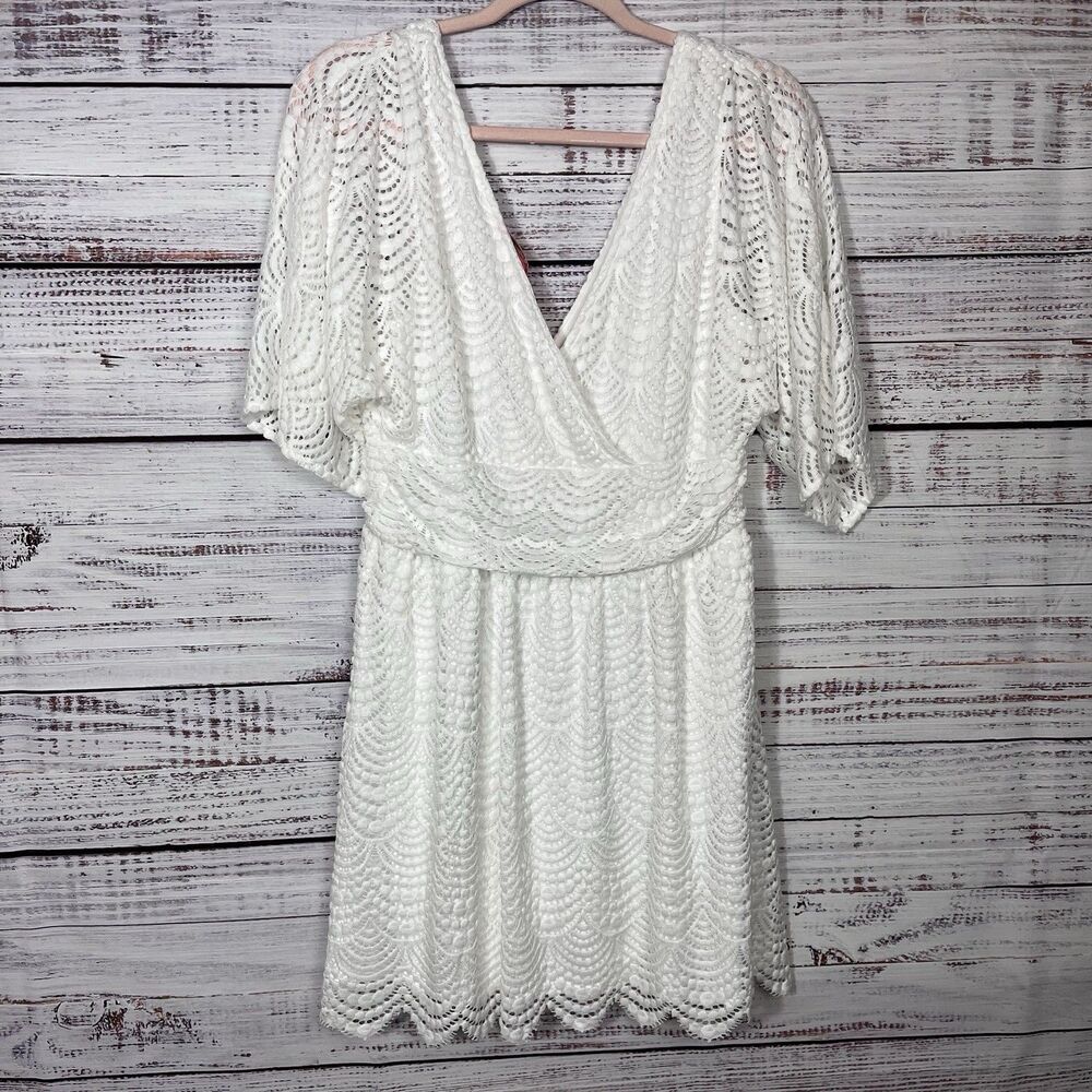 Lilly Pulitzer Parigi Skort Romper Size M Resort White Scalloped Lace Beach NWT - Picture 7 of 15
